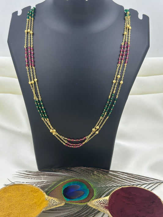 KP1038 - Berry Gold Pearl Necklace