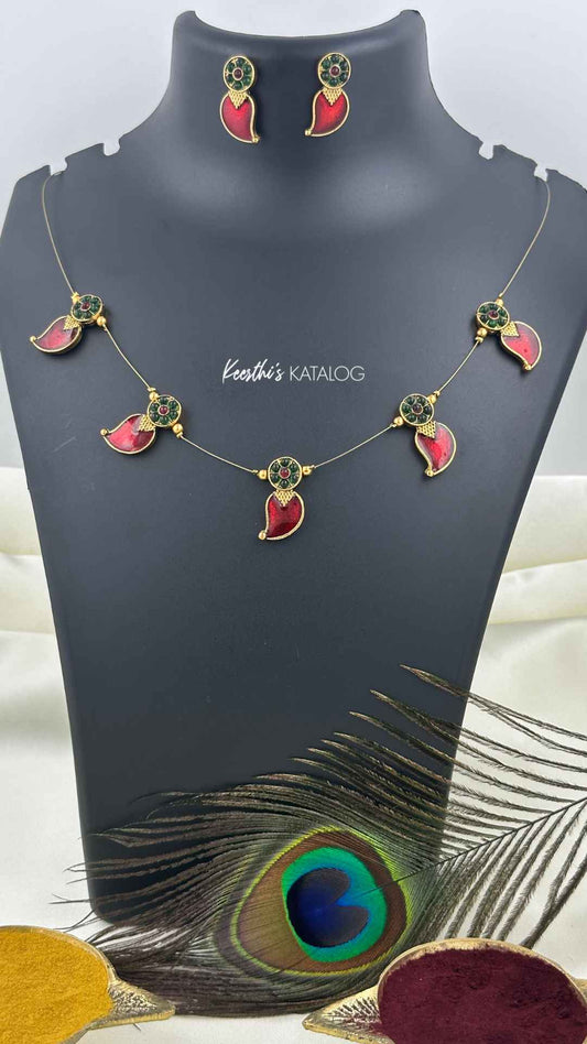 KN1150 - Ruby Mango Necklace