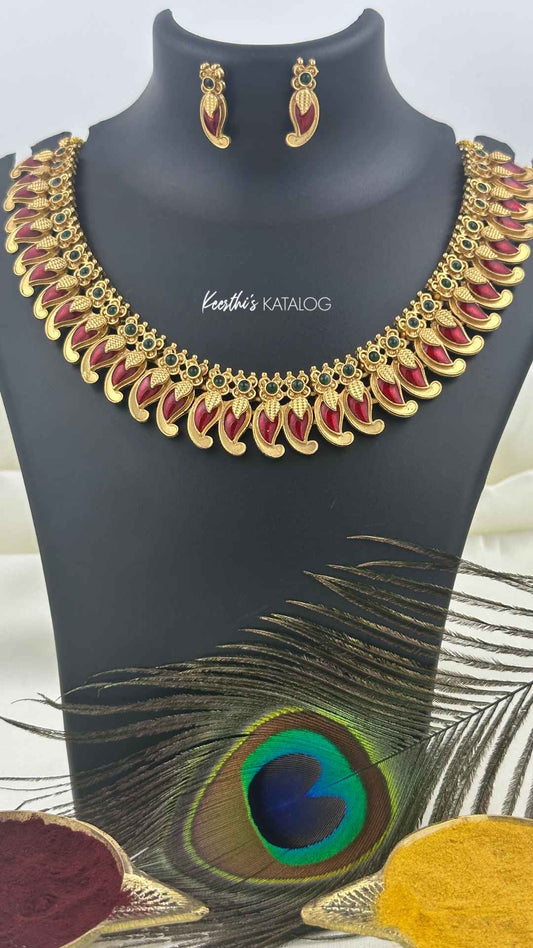 KN1153 - Ruby Royale Necklace Set