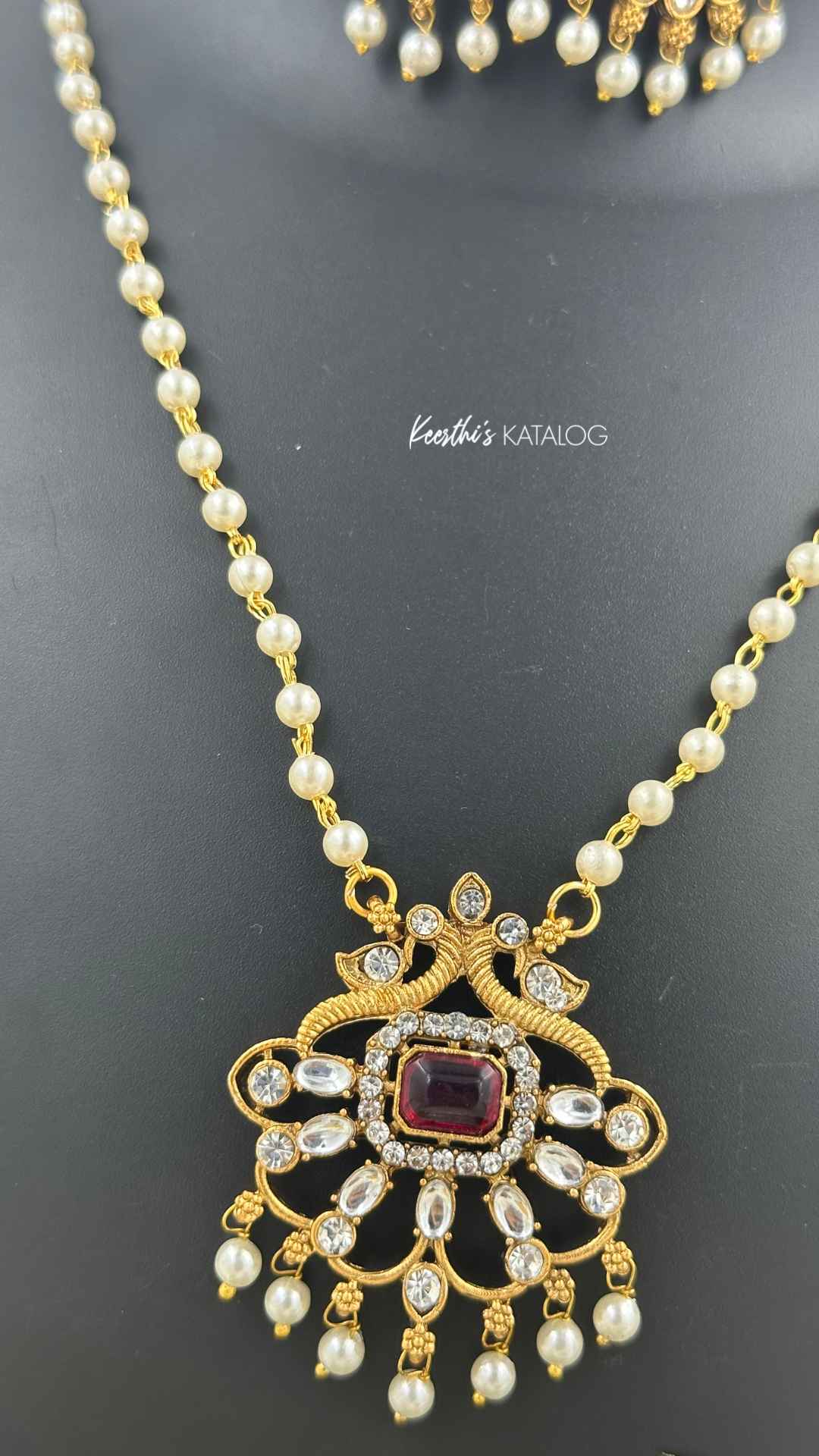 KN1157 - Rani Pearl Necklace Set