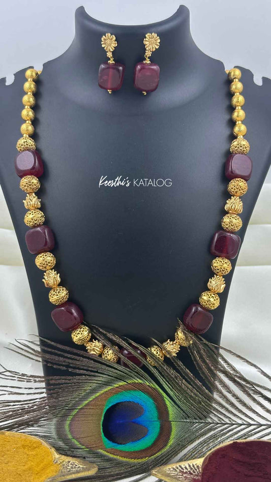 KN1173 - Berry Ember Necklace Set
