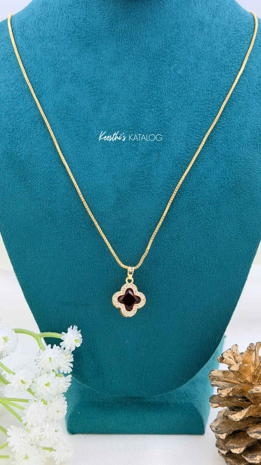 KG1060 - Ruby Clover Charm