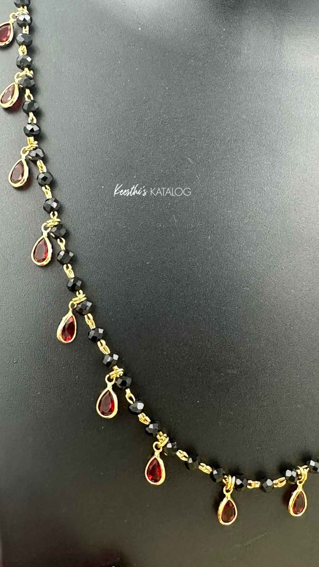 KG1037 - Garnet Teardrop Necklace