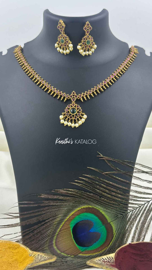 KN1176 - Rajadhani Rani Necklace Set