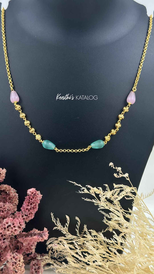 KG1030 - Teardrop Link Chain Necklace