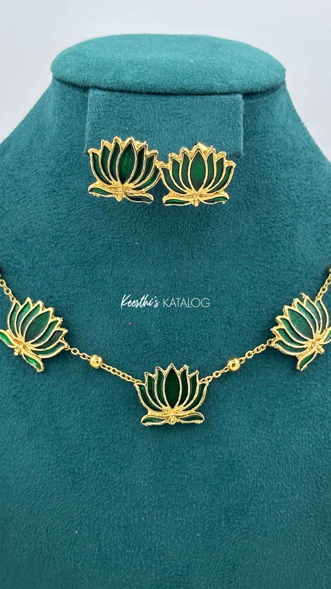 KC1045 - Emerald Lotus Choker