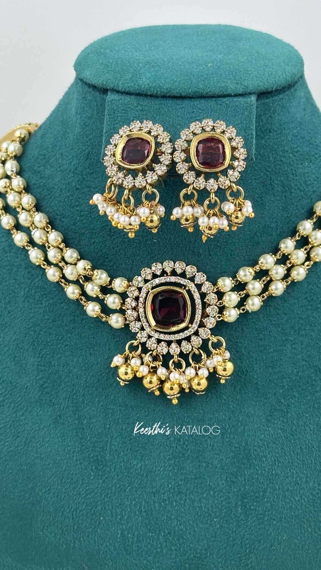 KC1050 - Ruby Pearl Choker