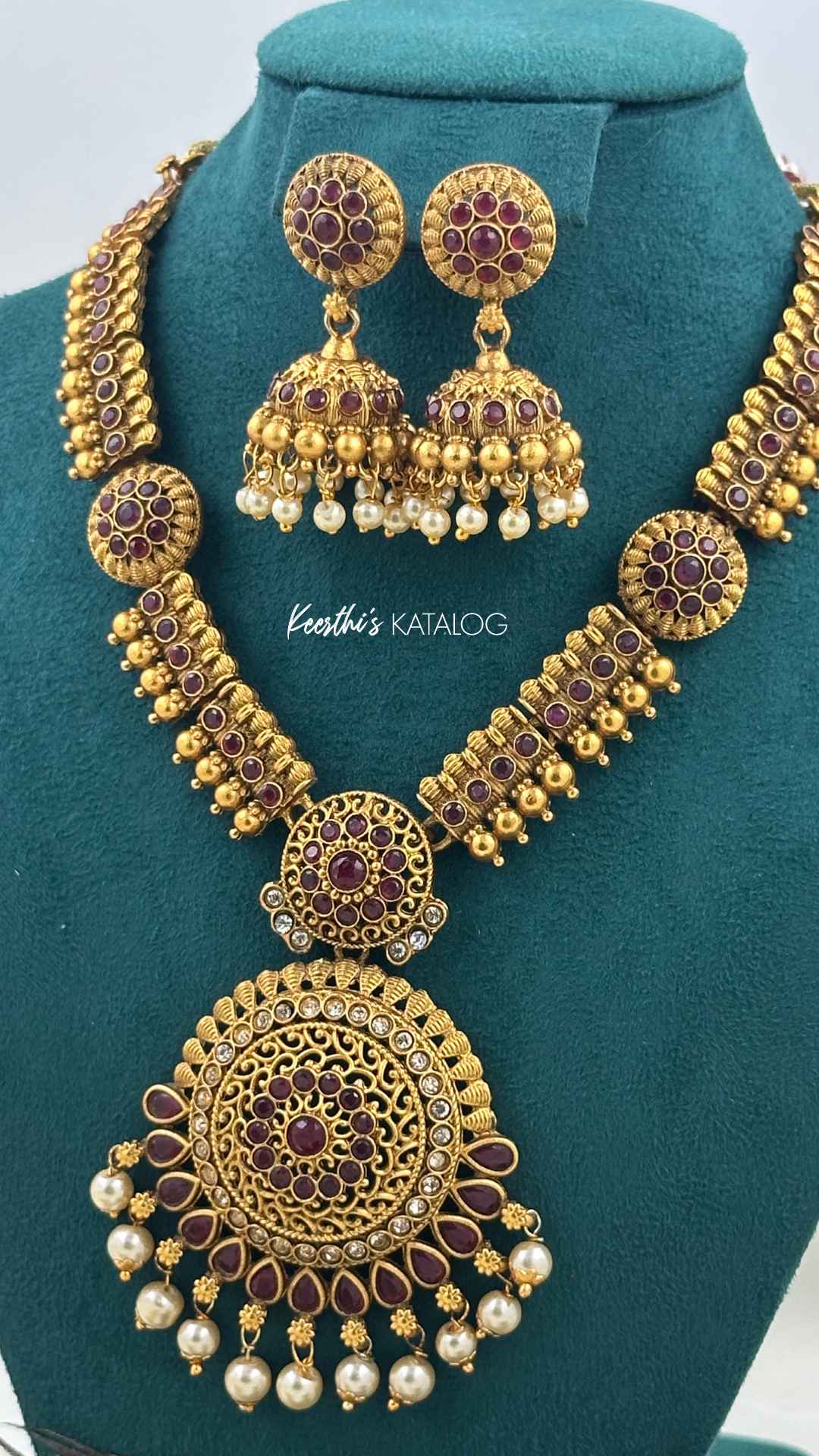 KN1226 - Ruby Vine Necklace