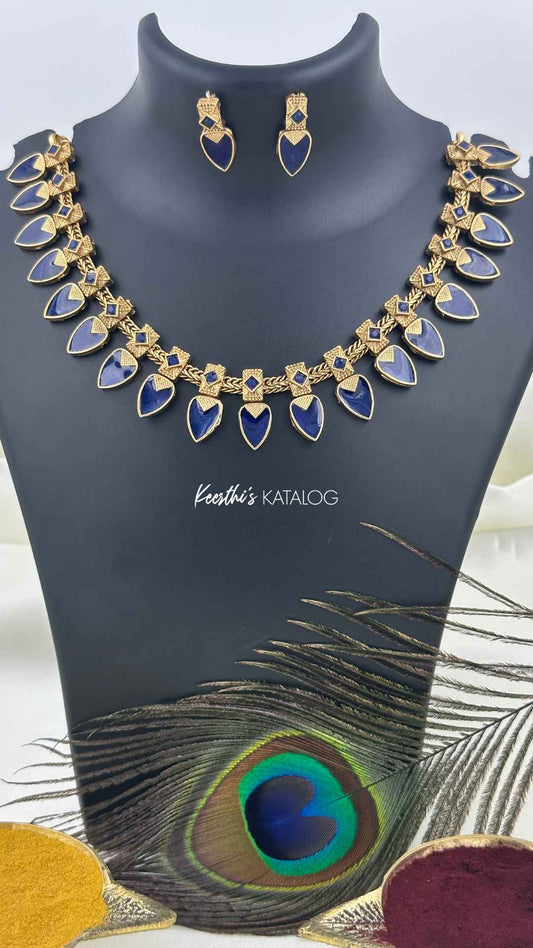 KN1195 - Sapphire Nagapadam Set