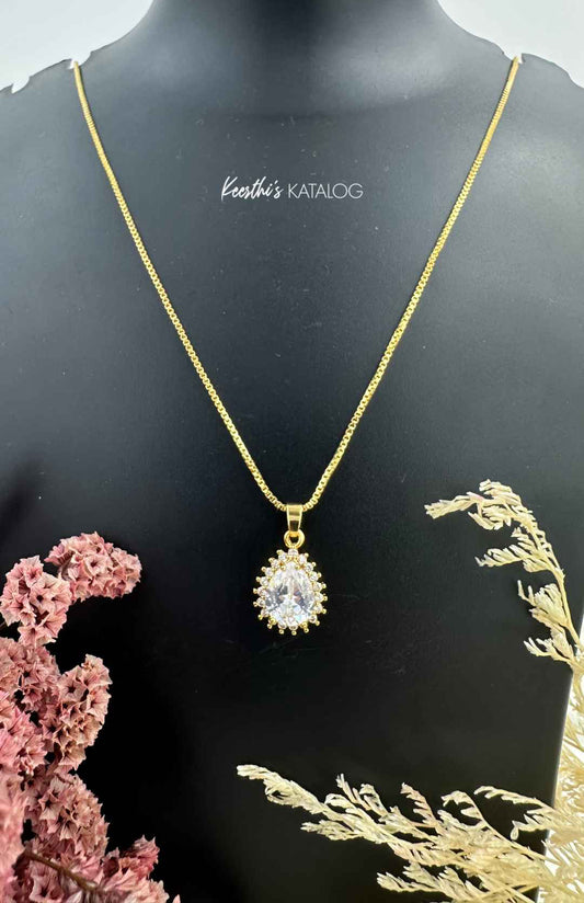 KG1012 - Halo Drop Necklace