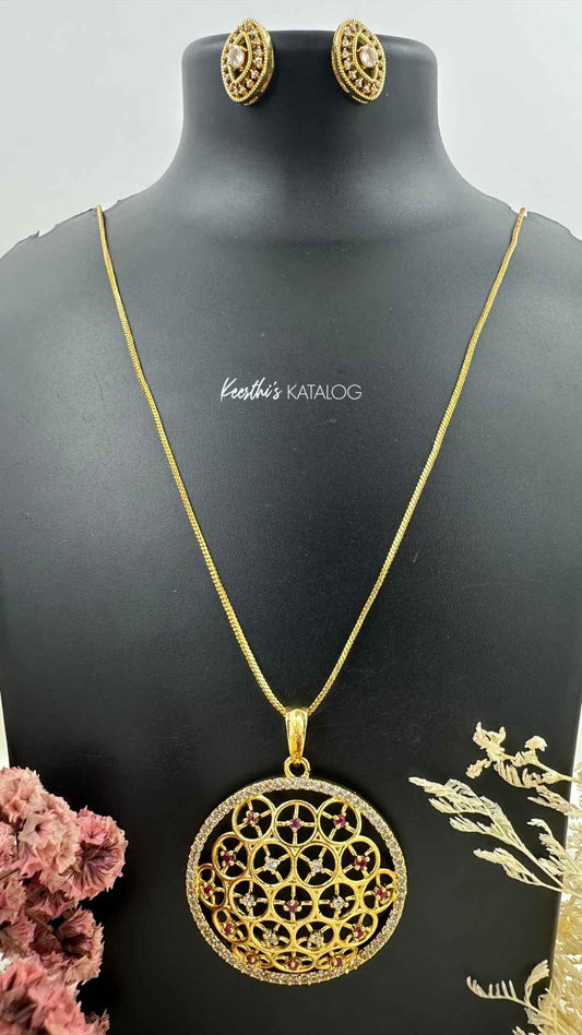 KG1021 - Aurora Disc Necklace