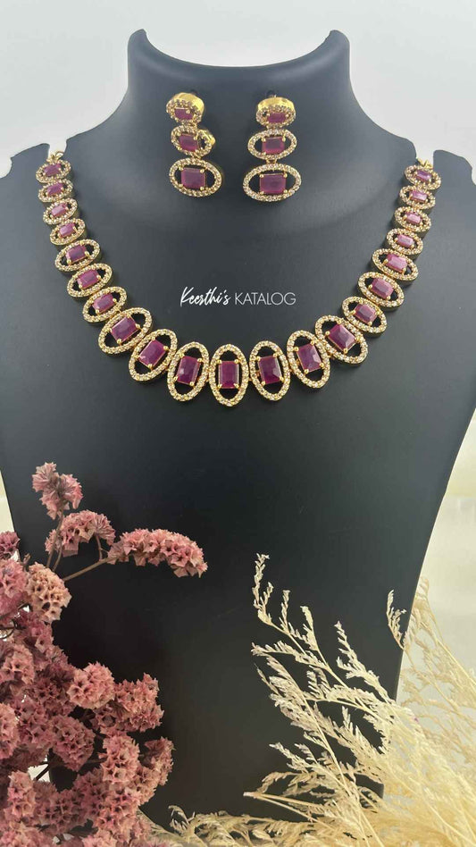 KG1023 - Plum Royale Necklace Set
