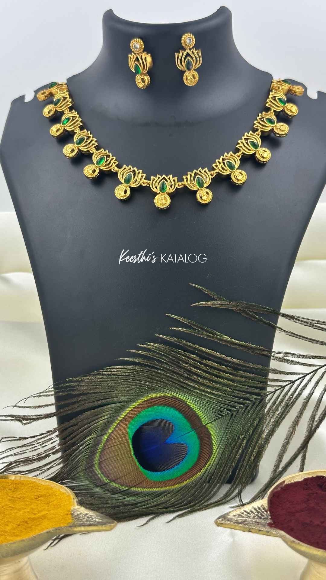 KN1034 - Lotus 2-in-1 Reversible Necklace
