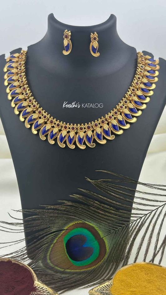 KN1152 - Regal Feathers Necklace Set