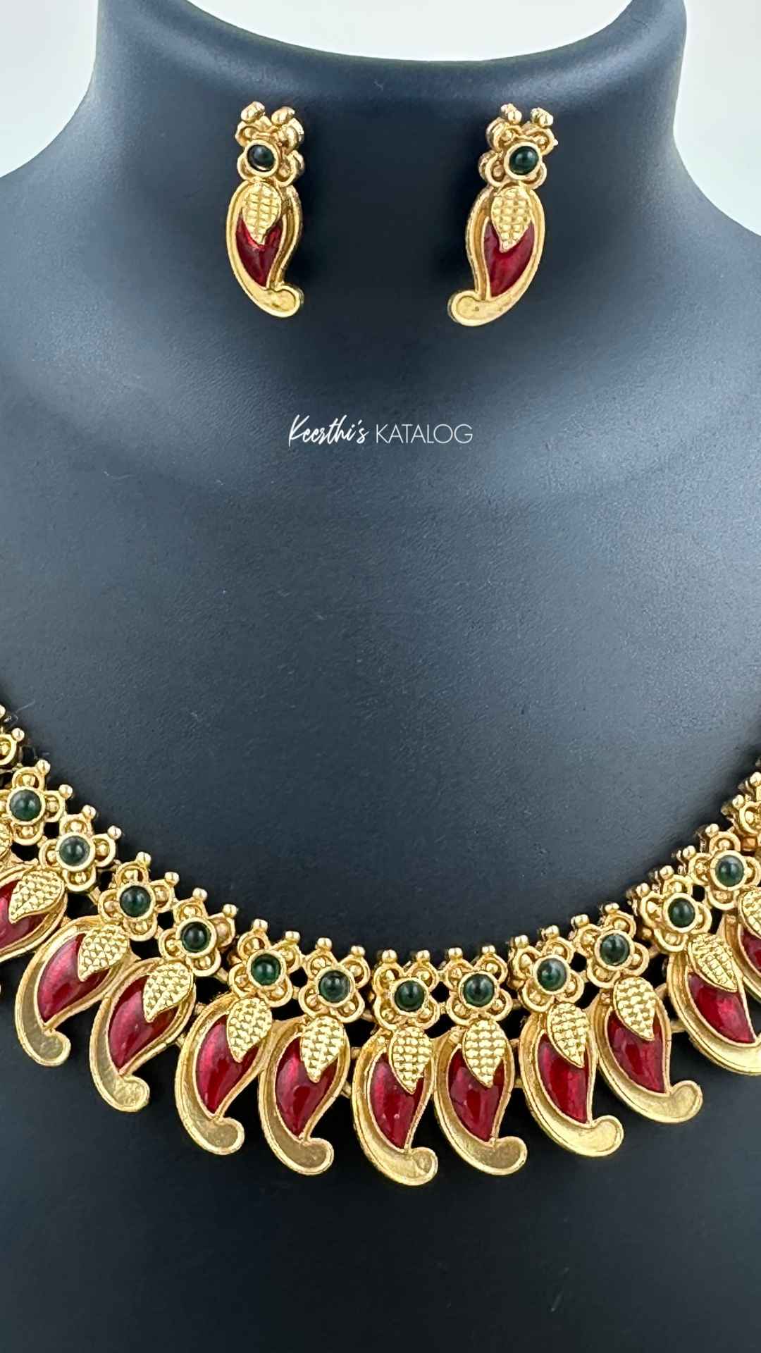 KN1153 - Ruby Royale Necklace Set