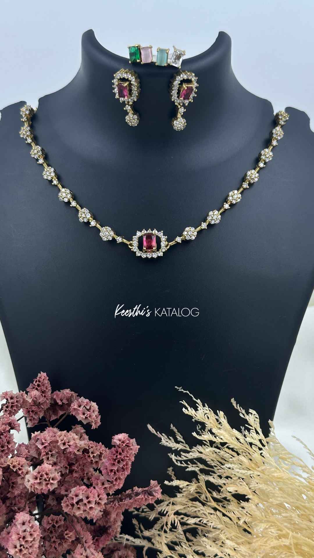 KA1070 - Aurora Blush 5-in-1 Necklace Set