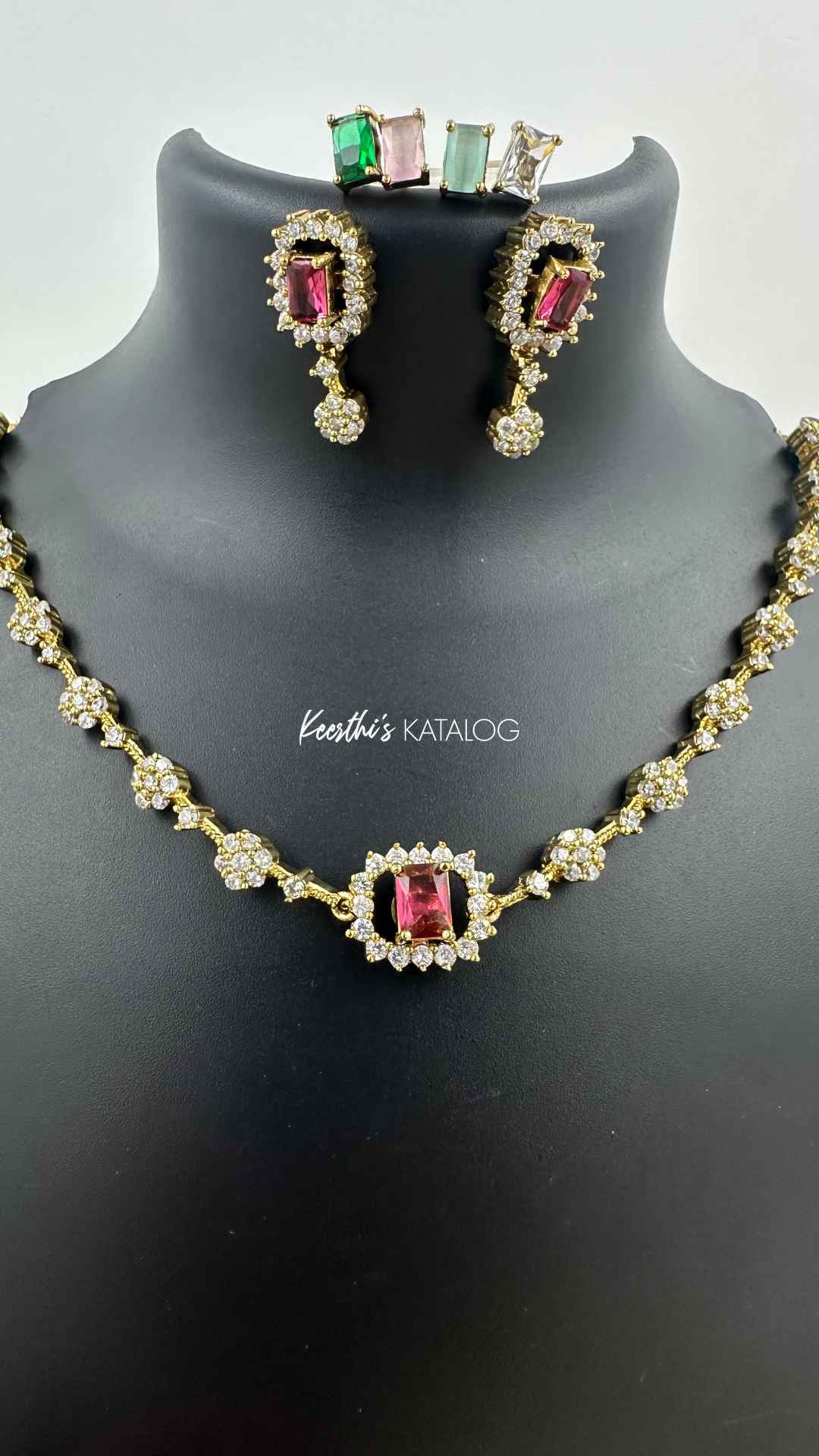 KA1070 - Aurora Blush 5-in-1 Necklace Set