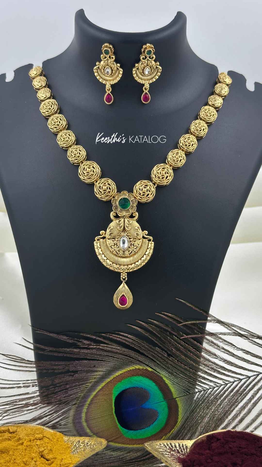 KN1181 - Kerala Kasavu Necklace