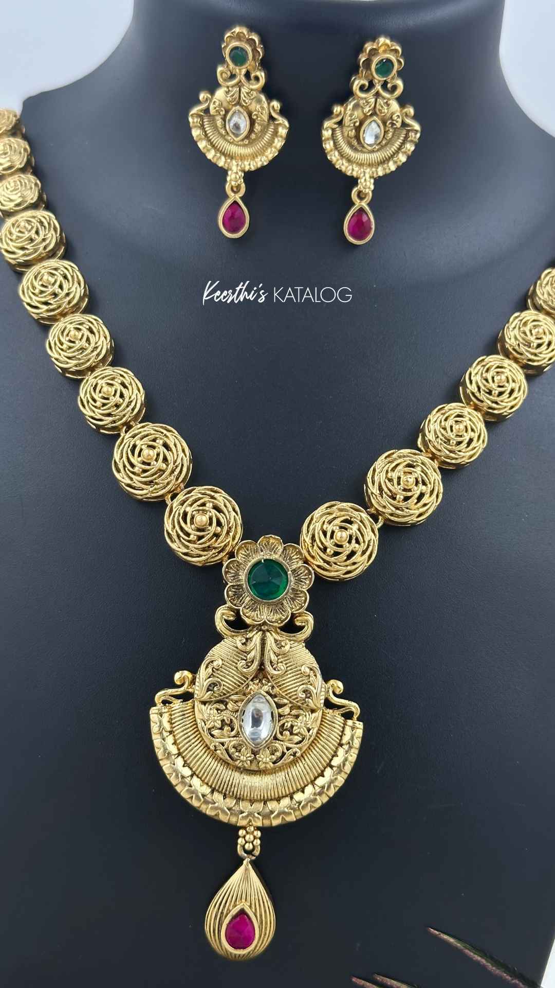 KN1181 - Kerala Kasavu Necklace