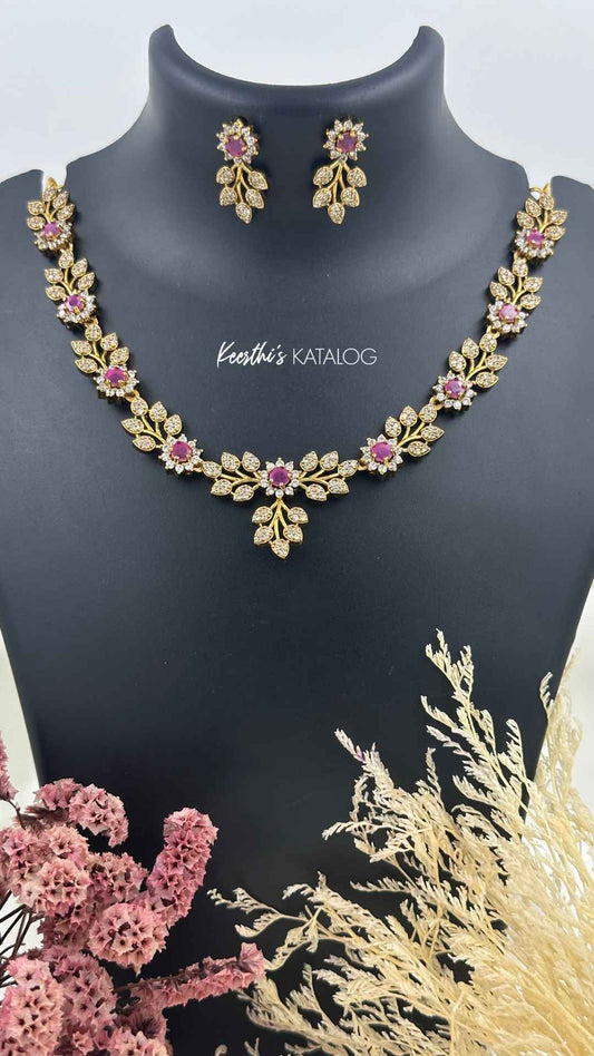KA1080 - Rosé Vrindavan Necklace