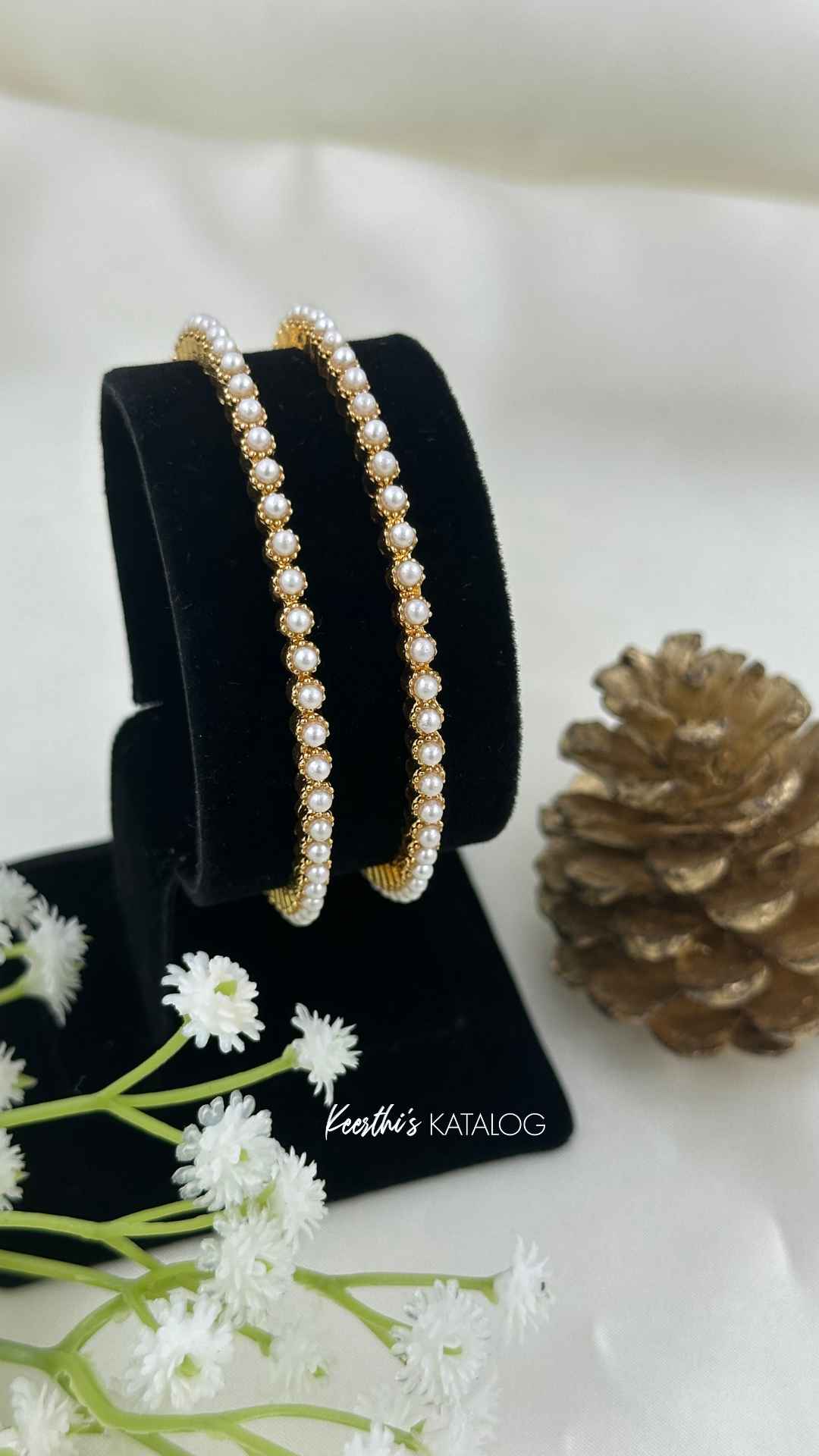 KB1027 - Pearl String Bangles - Set of 2