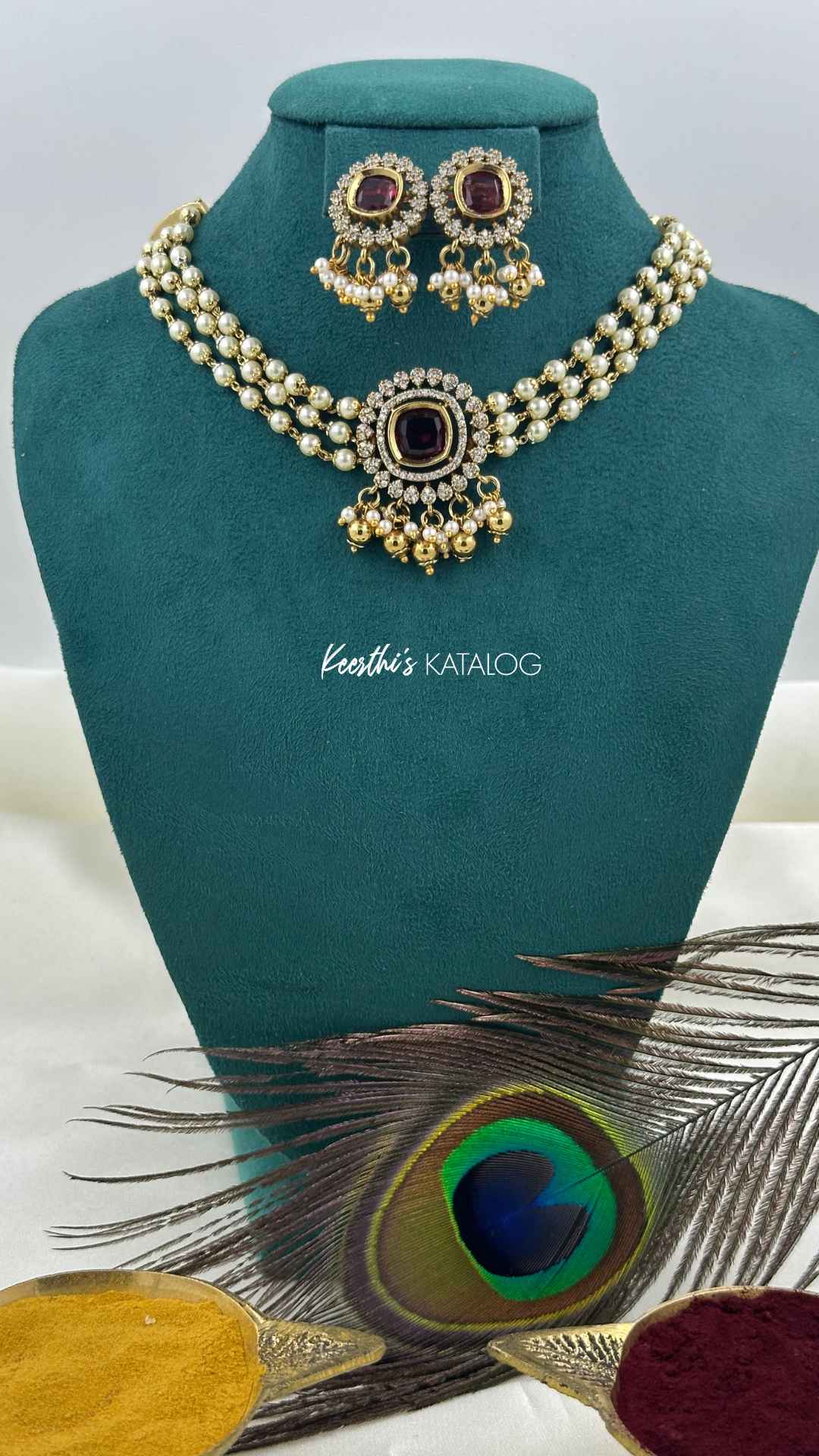 KC1050 - Ruby Pearl Choker