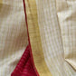 KS1007 - Kerala Maroon Linen Handloom Saree